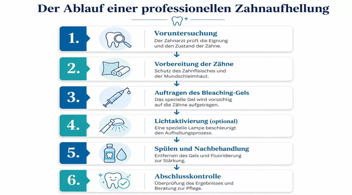 Der Ablauf einer professionellen Zahnaufhellung